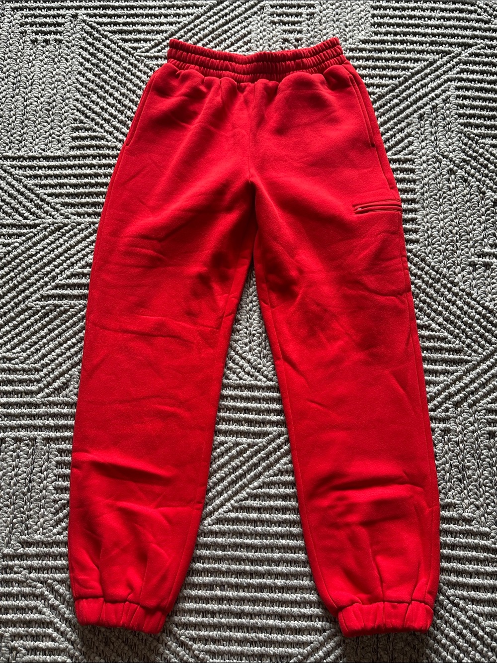 Comfrt Red Fleece Jogger Sweatpants
